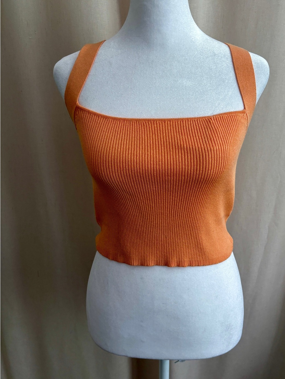 Zara Cropped Knit Tank | Size S